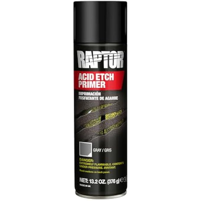 RAPTOR ETCH PRIMER 1K AEROSOL UP5023 13.2 OZ, GRAY - Image 1